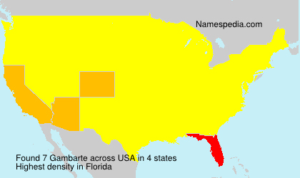 Surname Gambarte in USA