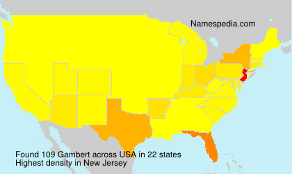 Surname Gambert in USA