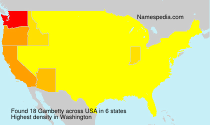 Surname Gambetty in USA