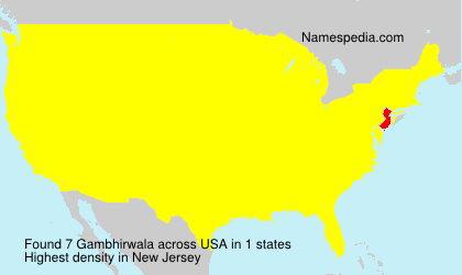 Surname Gambhirwala in USA
