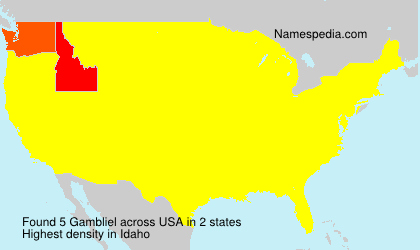 Surname Gambliel in USA
