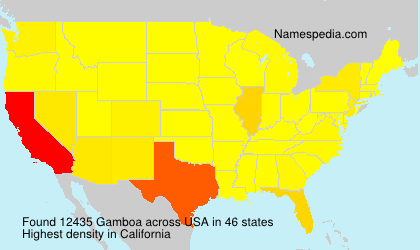 Surname Gamboa in USA