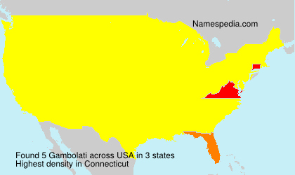 Surname Gambolati in USA
