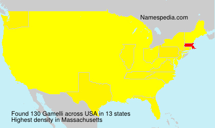 Surname Gamelli in USA