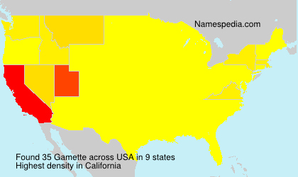Surname Gamette in USA