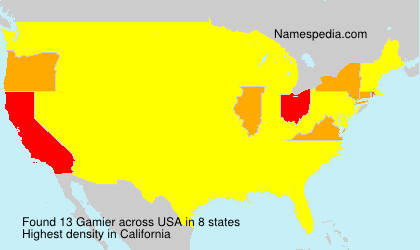 Surname Gamier in USA