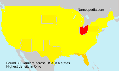 Surname Gamiere in USA