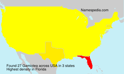Surname Gamiotea in USA