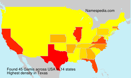 Surname Gamis in USA