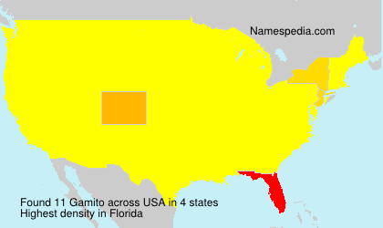 Surname Gamito in USA