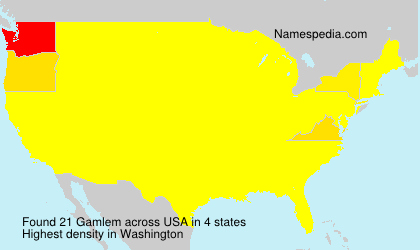 Surname Gamlem in USA