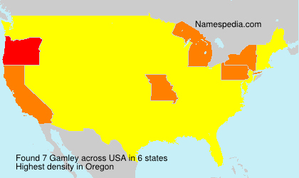 Surname Gamley in USA