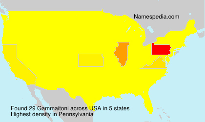 Surname Gammaitoni in USA