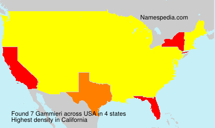 Surname Gammieri in USA