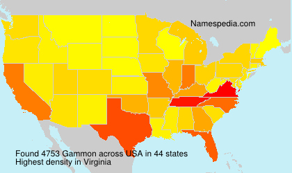 Surname Gammon in USA