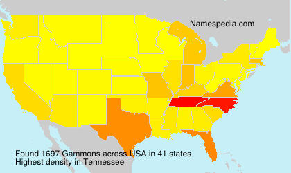 Surname Gammons in USA