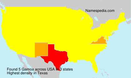 Surname Gamoa in USA