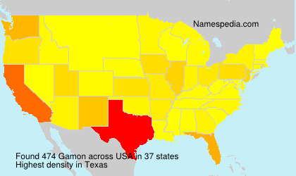 Surname Gamon in USA