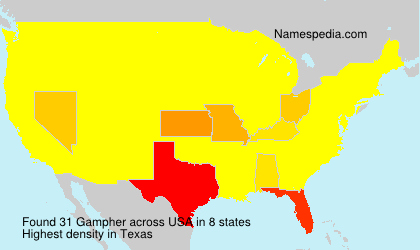 Surname Gampher in USA