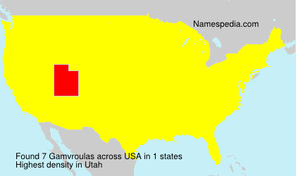 Surname Gamvroulas in USA