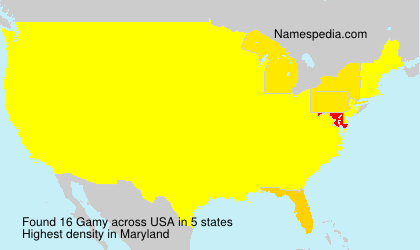 Surname Gamy in USA