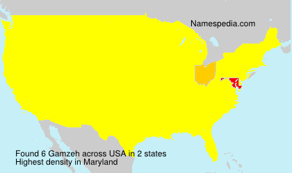 Surname Gamzeh in USA