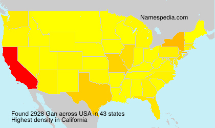 Surname Gan in USA