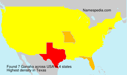 Surname Ganaha in USA