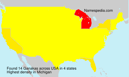Surname Ganakas in USA