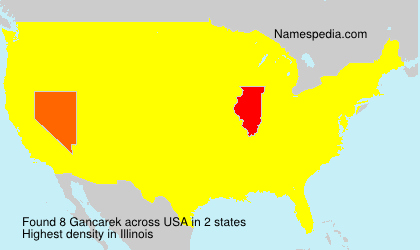 Surname Gancarek in USA