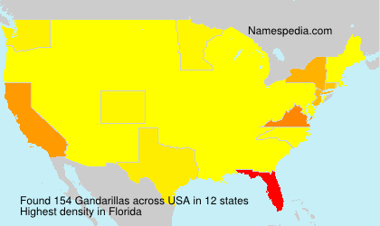 Surname Gandarillas in USA