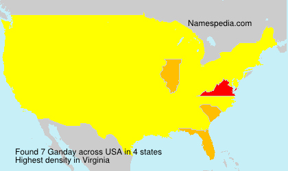 Surname Ganday in USA