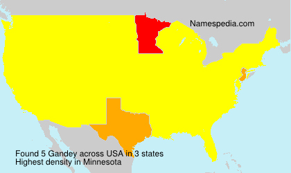 Surname Gandey in USA