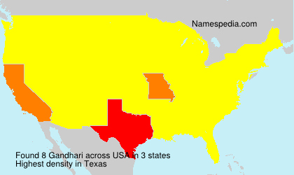Surname Gandhari in USA