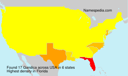 Surname Gandica in USA