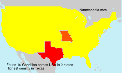 Surname Gandillon in USA