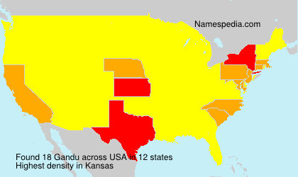 Surname Gandu in USA