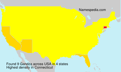 Surname Gandza in USA
