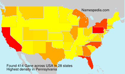 Surname Gane in USA