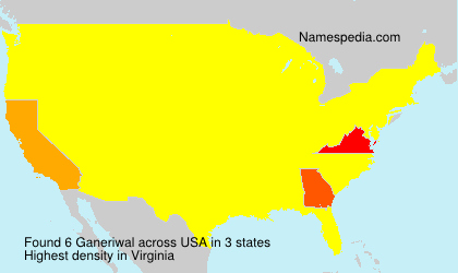 Surname Ganeriwal in USA