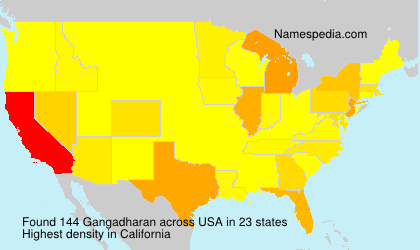 Surname Gangadharan in USA