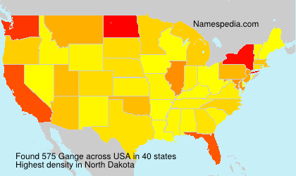 Surname Gange in USA