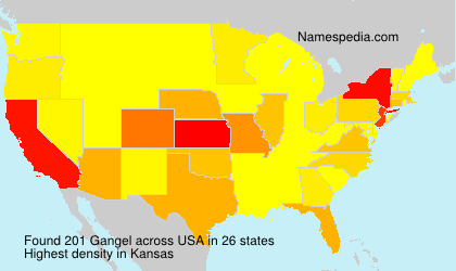 Surname Gangel in USA