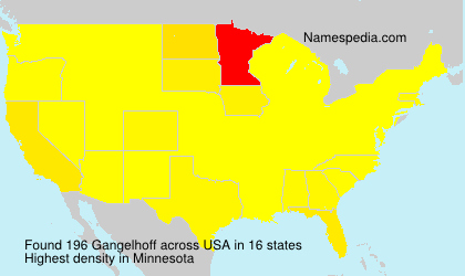 Surname Gangelhoff in USA