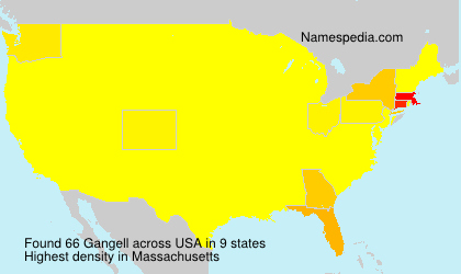 Surname Gangell in USA