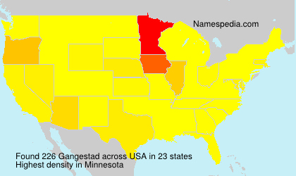 Surname Gangestad in USA