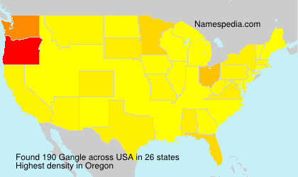 Surname Gangle in USA