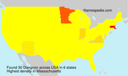 Surname Gangnon in USA