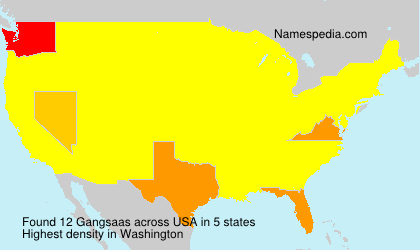Surname Gangsaas in USA