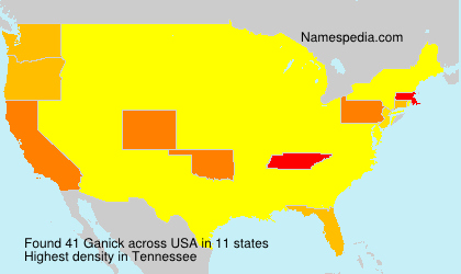 Surname Ganick in USA